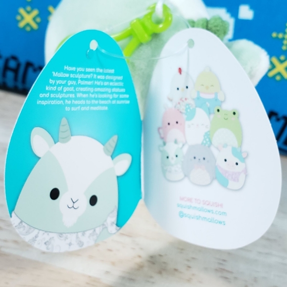 Squishmallow Palmer the Easter Goat 3.5" Clip [ 2022 ] UltraSoft Holiday Plush - Picture 11 of 12